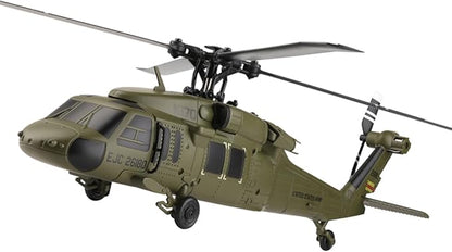 WL K170 Blackk Hawk UH-60L 170 RC Military Helicopters for Adults 2.4G 4CH Flybarless RC Helicopter with Adjustable Left and Right Hand Throttle (RTF Version)
