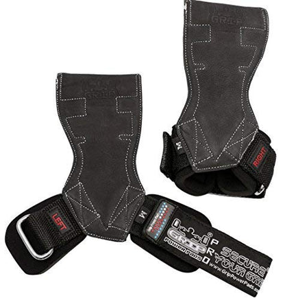 Lifting Grips PRO Weight Gloves Heavy Duty Barbell Gymnastics Straps Alternative to Power Hooks Deadlifts Adjustable Neoprene Padded Wrist Wrap
