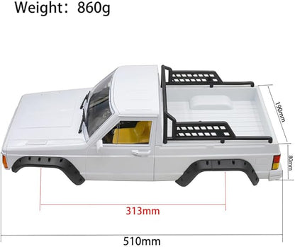 RC Car Hard Body Shell Kit313mm Wheelbase Cherokee Body Car Shell for 1/10 RC Crawler Axial SCX10 &amp SCX10 II 90046 90047 TRX4 Kit (Military GreenPickup)