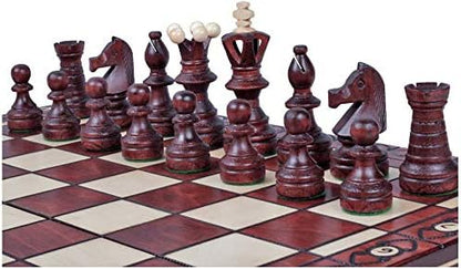 Wooden Chess Pieces Embassy- Felted Weighted Nice Looking - Chessmen ONLY