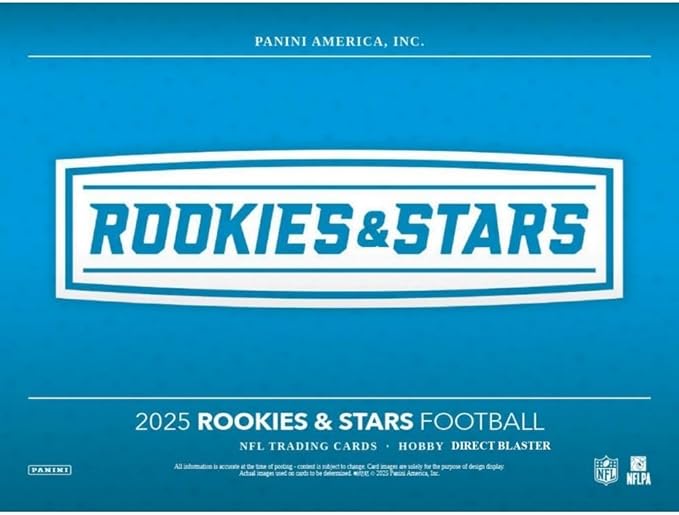 2025 Panini Rookies &amp Stars Football 6-Pack Hobby Blaster Trading Card Box (1 Autograph or Memorabilia Card Per Box)