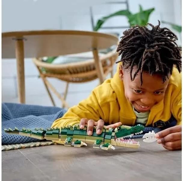 Lego Creator 3-in-1 Crocodile 31121 Building Toy Featuring Wild Animal Toys (454 Pieces)