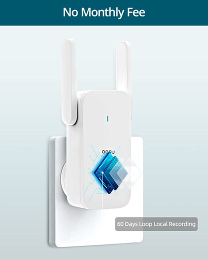 AOSU Doorbell Camera Wireless, 5MP Ultra HD, Support Local Storage, 2.4/5 GHz WiFi Video Doorbell with Homebase, Battery/Wired Powered, Work with Alexa & Google Assistant