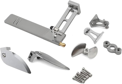 All Metal Boat Upgrade Kit: Arrow UDI005/UDI022 Tylosaurus Brushless RC Boat with Alloy Propeller Tail Rudder Steering Water Jet &amp Waterproof Ring