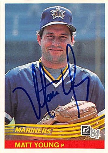 Sports Memorabilia Autograph Warehouse 247323 Matt Young Autographed Baseball Card - Seattle Mariners 1984 Donruss - No. 362