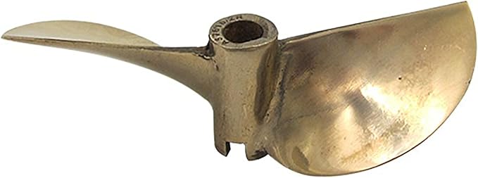 RC Boat 2-Blade Brass Propeller Pair CW &amp CCW 76mm Diameter 6.35mm Shaft Hole for Gas-Powered O-Class Racing Boats