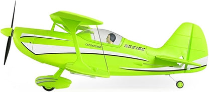 XK A310 Beech D17S 2.4G 4CH Quick-Release EPP Scale RC Fixed-Wing Aircraft Model 400mm-Wingspan 3D/6G Realistic Bi-Wing Plane (RTF/Green)