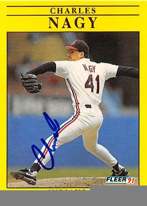Sports Memorabilia Autograph Warehouse 246139 Charles Nagy Autographed Baseball Card - Cleveland Indians 1991 Fleer - No. U20