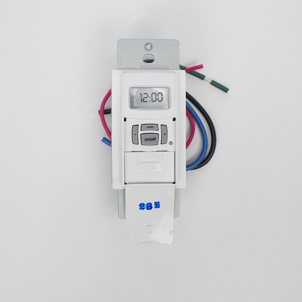 Intermatic ST01 7 Day Programmable In Wall Digital Timer Switch for Lights and Appliances, Astronomic, Self Adjusting, Heavy Duty,White