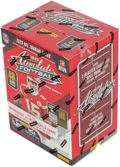 NEW 2025 ABSOLUTE Football Card HOBBY BLASTER Box Chance for KABOOMs! - 2 Rookie Purple Parallels Per Box