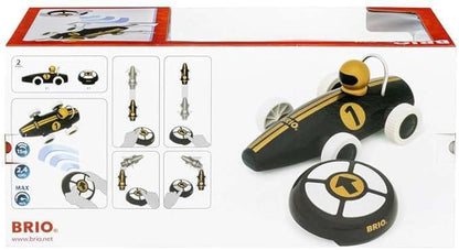 BRIO Black &amp Gold Remote Control Race Car for Toddlers 24 Months and Up