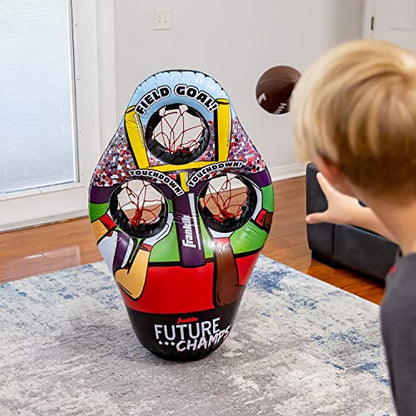 Franklin Sports Kids Football Target Toss Game with 3 Target Holes - 2 7.25" Footballs Included with Pump - 45" Tall