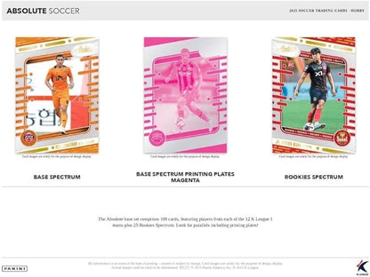 2025 Panini Absolute K League Soccer Hobby Trading Card Box (3 Autograph or Memorabilia Cards Per Box)