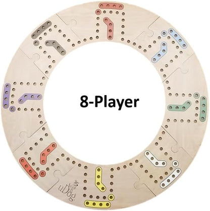 uDog Board Game | Old-Fashioned Fun for 2–12 Players | Handmade in The USA | Durable Wooden Pieces to Last a Lifetime | Family Game Night (12 Player)