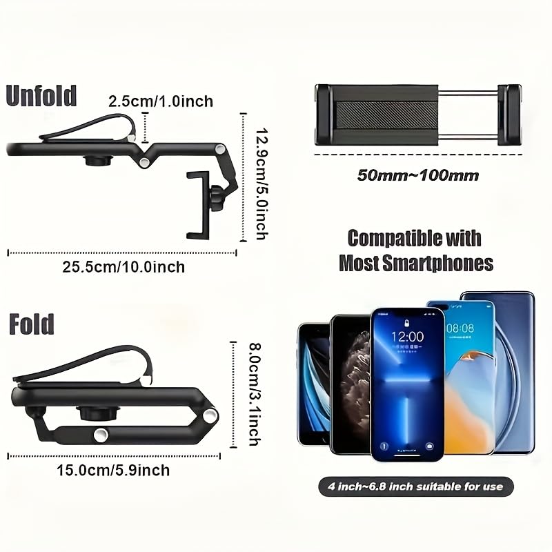 Trendy Car Mobile Phone Stand Multi-Functional Car Navigation Stand Mobile Phone Stand General,Universal Automobile Cradle Fit for iPhone Android and All Smartphones, Black