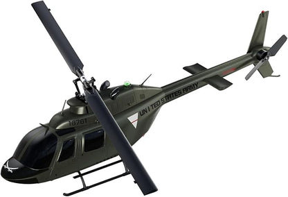 Carmanon Ultra-high Simulated RC Helicopter - 27:1 Scale Model Collectable Remote Control Helicopter with Auto-Hover for Adults Beginners Bell OH-58