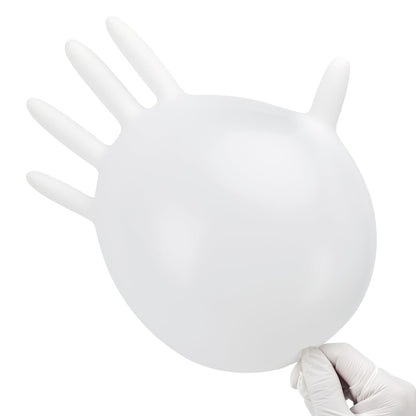SwiftGrip Disposable Nitrile Exam Gloves, 3-mil, Large, Box of 100, White Nitrile Gloves Disposable Latex Free for Medical, Cleaning, Cooking & Esthetician, Food-Safe, Powder-Free, Non-Sterile