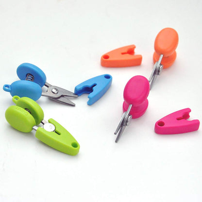 CANARY Tiny Scissors with Cover 1.3" TSA Approved Mini Scissors for Travel, Sewing, Keychain, Japanese Stainless Steel Blade, Made in JAPAN, Green