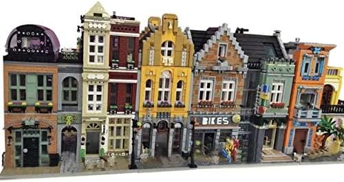 General Jim's Architecture Building Blocks Lighted Ice Cream Parlor 2605 Pieces with LED Light Set Included City Store Building Toy Set for All Building Levels