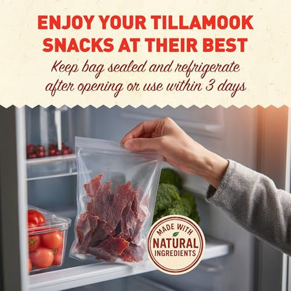 Tillamook Country Smoker Real Hardwood Smoked Beef Jerky, Honey Glazed, 10 Ounce