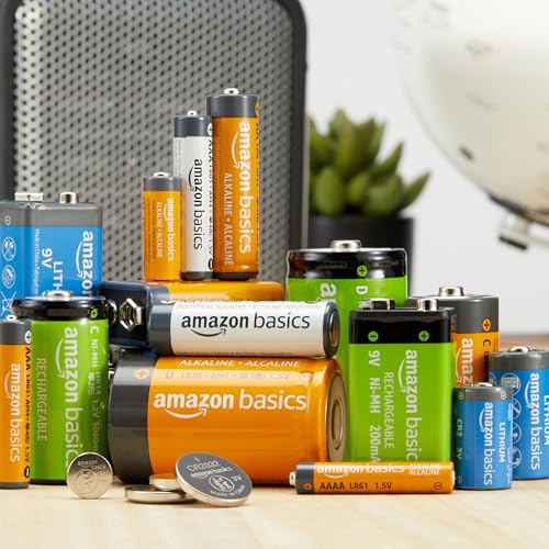 Amazon Basics 24 Count AA & AAA High-Performance Alkaline Batteries Value Pack - 12 Double AA Batteries and 12 Triple AAA Batteries