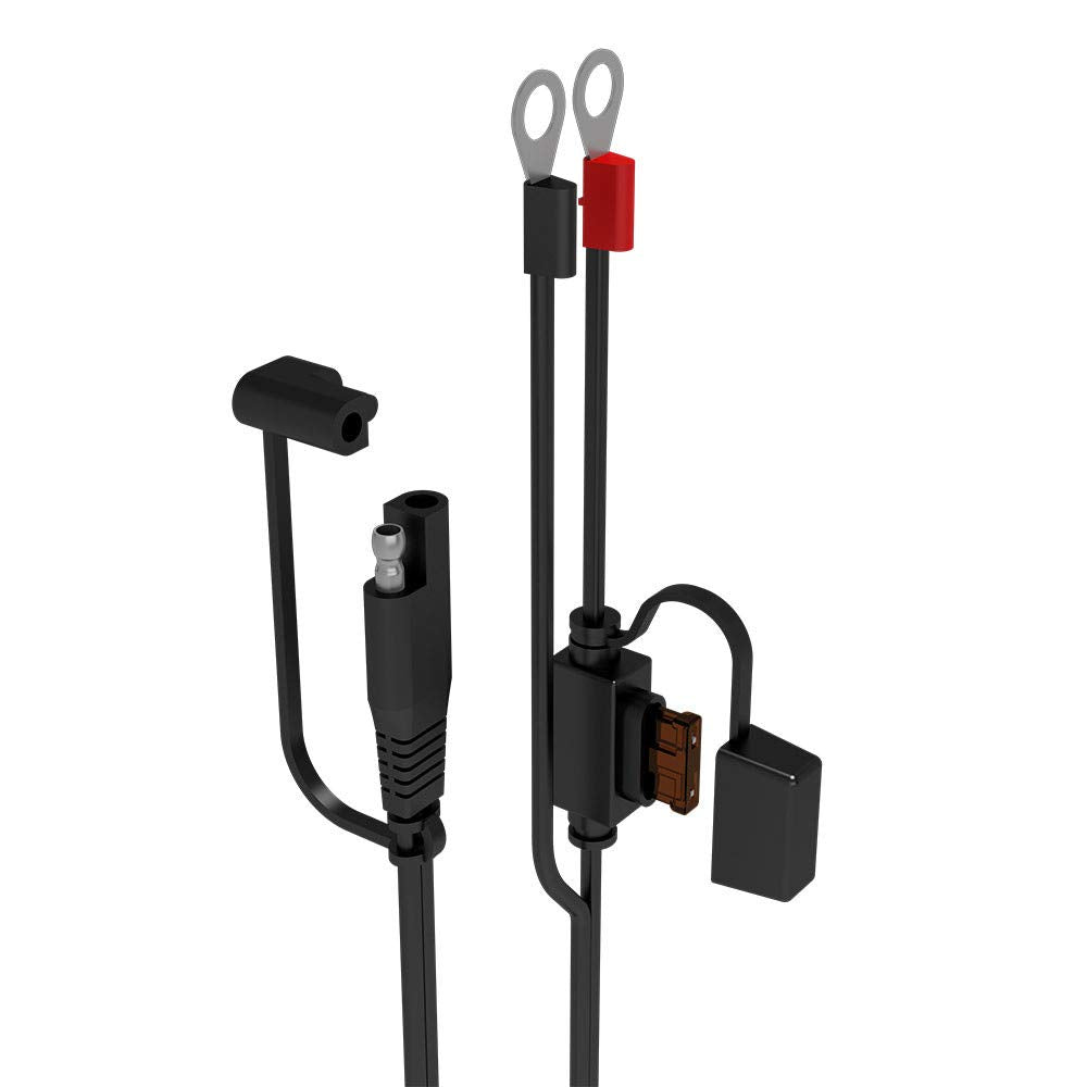 Battery Tender Ring Terminal Accessory Cable and USB Charger Adapter Combo - Battery Cord & 2.1 AMP USB Charging Adapter for Mobile Devices - For Motorcycles, Golf Carts, ATVs - Quick Disconnect - 081