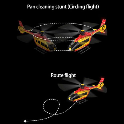 C190 RC Helicopter for Adults 1:30 Scale H145 2.4G 6CH Single Propeller Optical Flow Positioning Six-axis Gyroscope Stabilization (Red Yellow 2 Batteries)