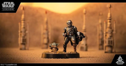 Star Wars: Legion Din Djarin &amp Grogu Operative Expansion - Tabletop Miniatures Game Strategy Game for Kids and Adults Ages 14+ 2 Players 3 Hour Playtime Made by Atomic Mass Games