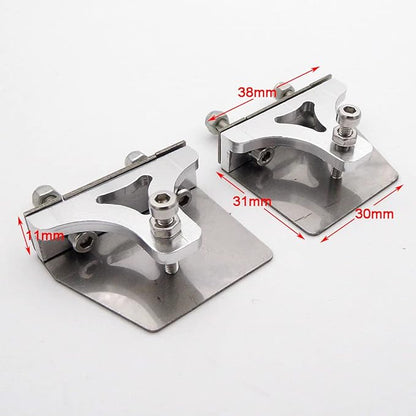 RC Boat 4mm Drive Flexible Shaft Strut + 95mm Rudder + 35mm Propeller + Turn Fins Turn Tabs Kits for RC Boat Speed Mono V Oval