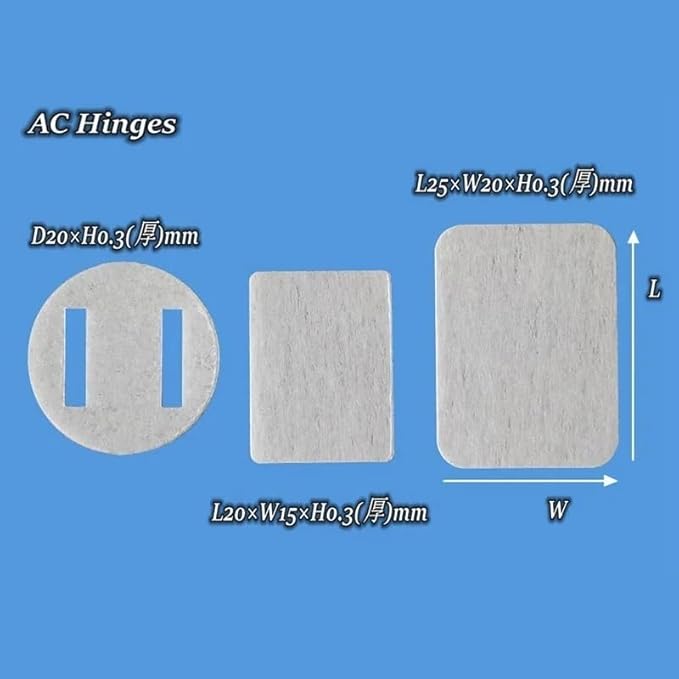 20 Pcs CA Hinges Aileron Connection for RC Aircraft Model Accessories Replacement Color White (Color : 20 pcs D25xW20xH0.3)
