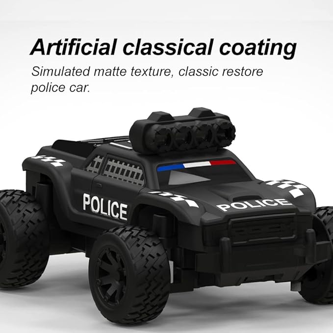 Turbo Racing 1:76 C82 RC Truck Car Full Proportional RC Mini Sports Car Remote Controller for Adults Gift(Black)