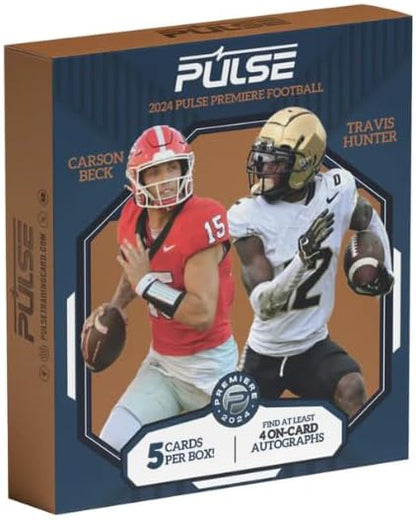 2024 Pulse Premiere Football Hobby Trading Card Box (4 Autographs)