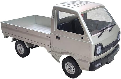 The perseids Kei Truck 2.4Ghz RTR Off-Road Vehicle Remote Control Retro Pickup Truck with Lights 1:10 RC Crawler Car Silver