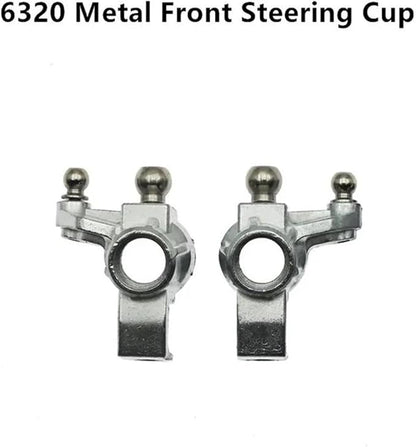 for SCY 16101 16102 16103 16201 16101 Pro 16102 Pro 16103Pro 16201Pro Metal Front Steering Cup Rear Hub Carrier 1/16 RC Car Upgrade Parts RC Accessories(Front)
