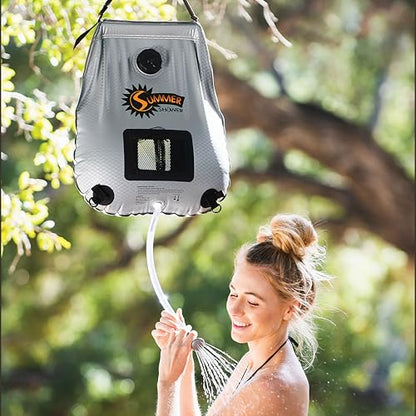 Advanced Elements 5 Gallon Summer Shower / Solar Shower,Silver/Black