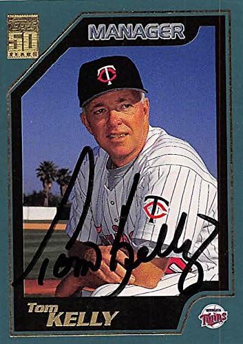 Sports Memorabilia Autograph Warehouse 245727 Tom Kelly Autographed Baseball Card - Minnesota Twins 2000 Topps - No. 335