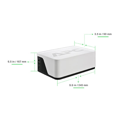 APC UPS Battery Backup & Surge Protector, 500VA UPS with 4 Backup Battery Outlets, Type C USB Charging, BE500G3 Back-UPS