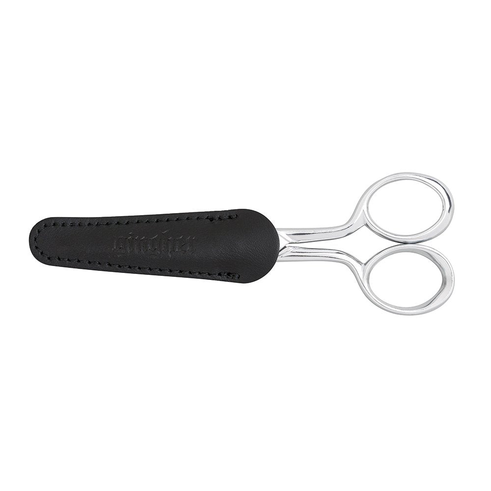Gingher 5" Fabric Scissors, Premium Forged Steel Fabric Shears, Sharp Knife Edge Sewing Scissors for Cutting Cloth with Protective Sheath, Ambidextrous Design