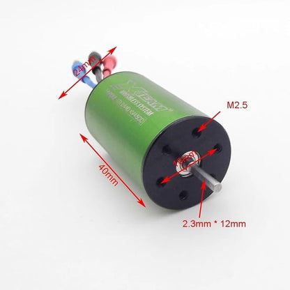 RC Boat 2440 KV4500 Brushless Motor 2S-3S 40A 5V/3A ESC and Water Cooling Jacket Kit for RC Boat Jet Drive Speed Boat Marine