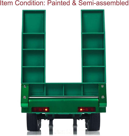 TOUCAN RC HOBBY HUINA 1/18 Plastic Flatbed Semi Trailer 1502 for Radio Controlled Tractor Truck 1501 Electric Support Legs Battery No Light
