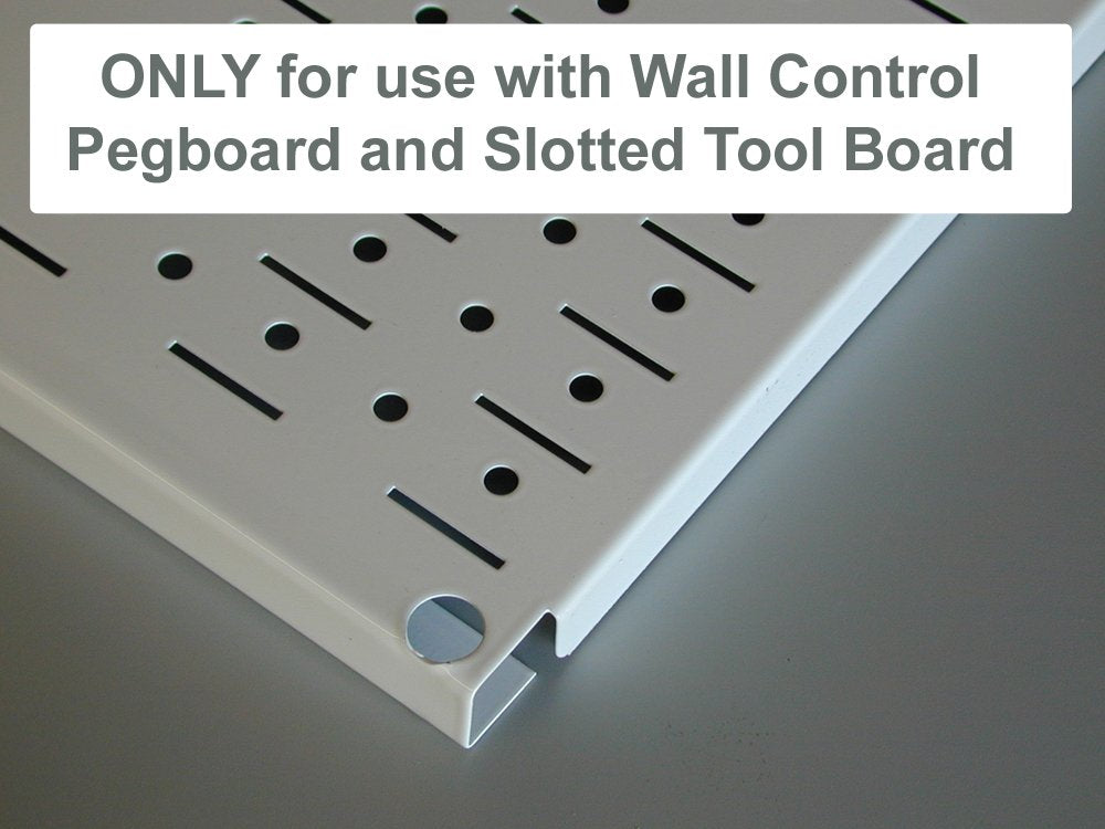 Wall Control Pegboard Paper Towel Holder and Dowel Rod Shelf Assembly for Wall Control Pegboard and Slotted Tool Board - Red