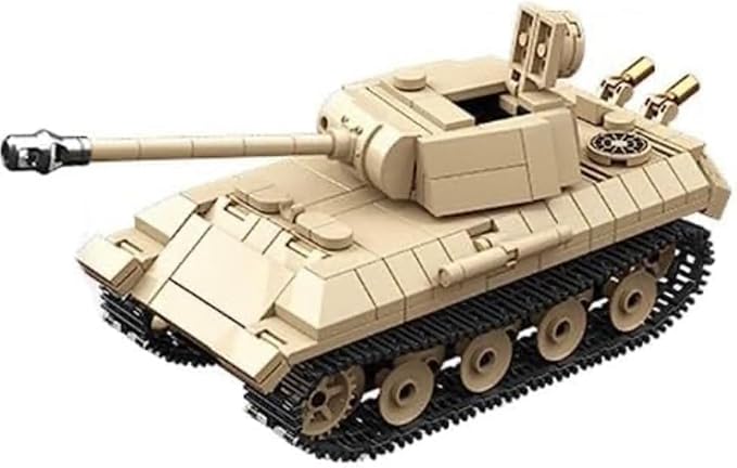 General Jim's German Panther Ausf. Tank Building Set – WW2 Brick Model with Rotating Turret &amp Detailed Tracks – 529 Pieces – Historic Military Set for Collectors – Compatible with Major Brick Bran