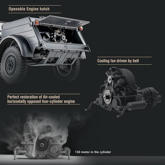 FCXㅤ ROCHOBBY 1/12 TYPE82 RC Crawler Remote Control RC Rock Crawler with 2 Speed Switch 4WD/RWD Switch for Adult