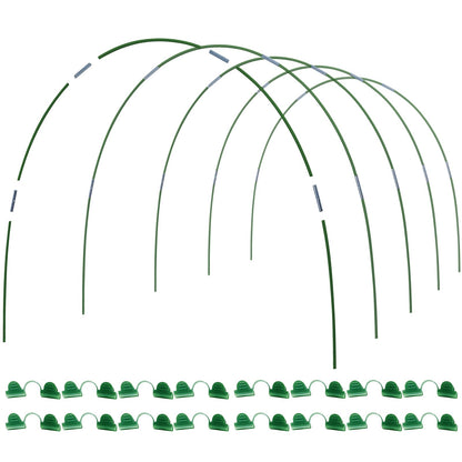 MAXPACE Greenhouse Hoops for DIY 2.7ft or Wider Grow Tunnel, Rust-Free Fiberglass Support Hoops Frame for Garden Fabric, Plant Support Garden Stakes, Gardening Supplies, 25pcs