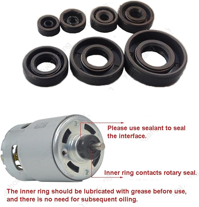 5PCS Motor Drive Shaft Seal ID 2-12mm for RC Boat Accessories(Inner Dia 2mm)