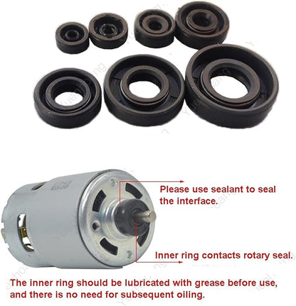 5PCS Motor Drive Shaft Seal ID 2-12mm for RC Boat Accessories(Inner Dia 8mm)