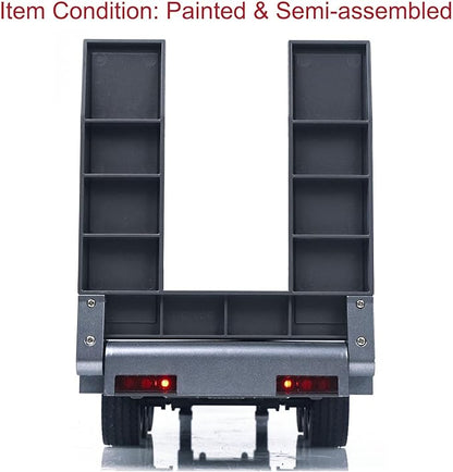 TOUCAN RC HOBBY Plastic Semi Trailer Flatbed 1502 for 1/18 Remote Control Tractor Truck HUINA 1501 Electronic Support Legs Tail Board for Adult