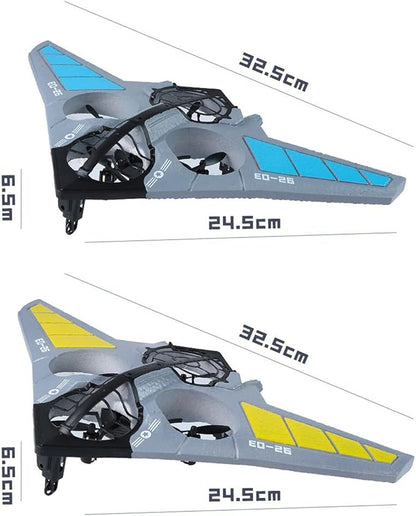 GoolRC RC Plane Remote Control Airplane B-2 Stealth Bomber RC Fighter 2.4GHz 2CH RC Airplane Foam RC Aircraft Easy to Fly RC Glider with 2 Batteries for Beginners and Adults (Blue)