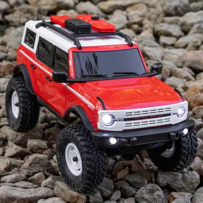 Axial 1/24 SCX24 F Bronco 4X4 RTR Brushed Rock Crawler (Battery &amp Charger Included) - Remote Control Car RC Cars RC Rock Crawler 4WD RTR 1/24 Scale for Adult (Red (AXI00006V2T6))
