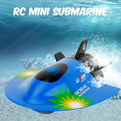 GoolRC Mini RC Submarine Boat Remote Control Waterproof Diving Toy (Blue)